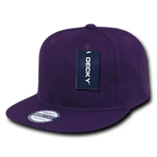 Decky Lot Of 6 Blank Flat Bill Snapback Caps Hats Solid Two Tone Wholesale Bulk